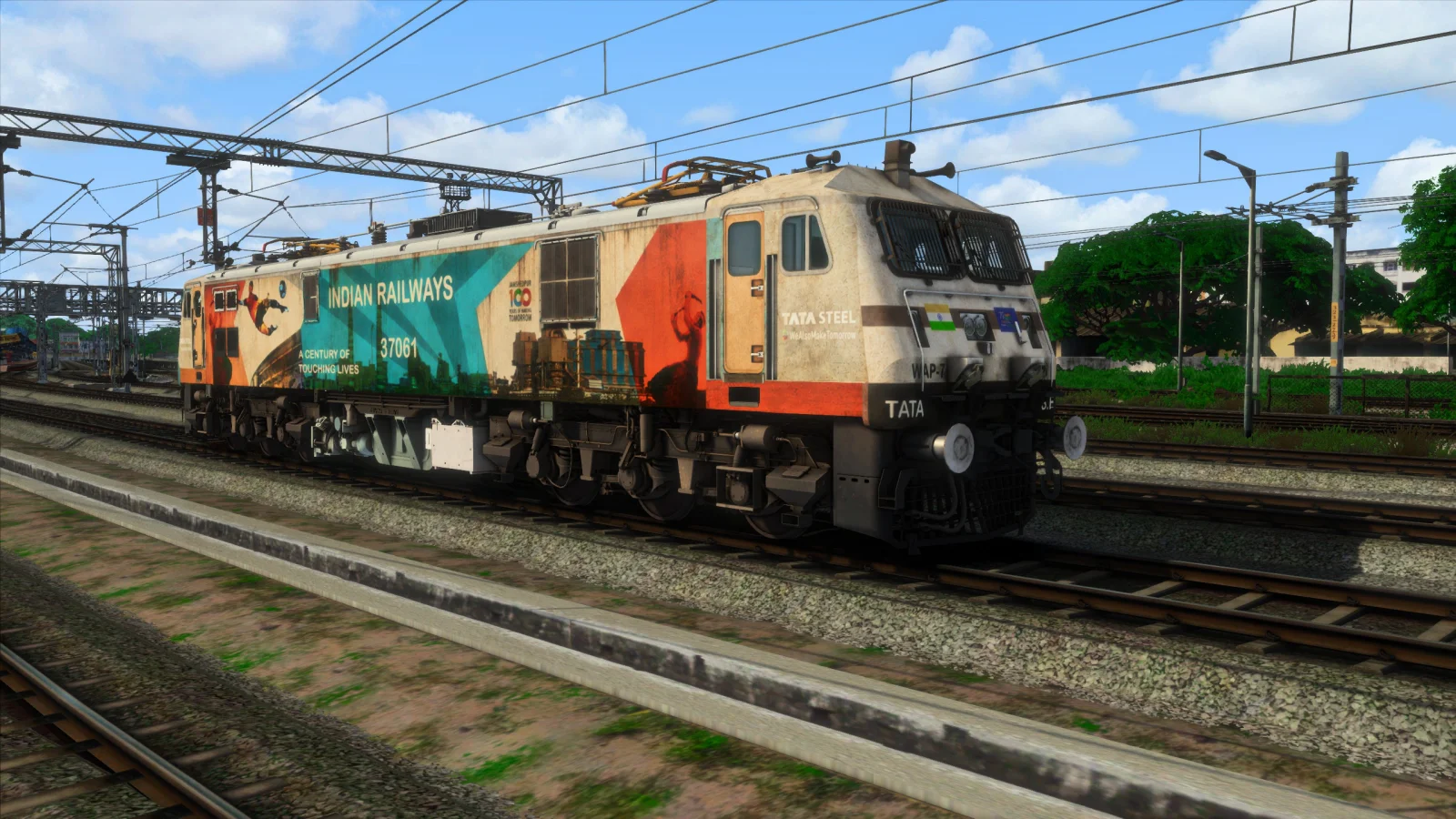 TATA STEEL WAP-7 Rusty Repaint | Indian Train Simulator Classic | SimAdda